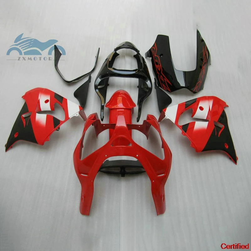 Free custom fairing kits for Kawasaki Ninja ZX9R 00 01 ABS plastic fairings set 2000 2001 ZX 9R red black motor body kit
