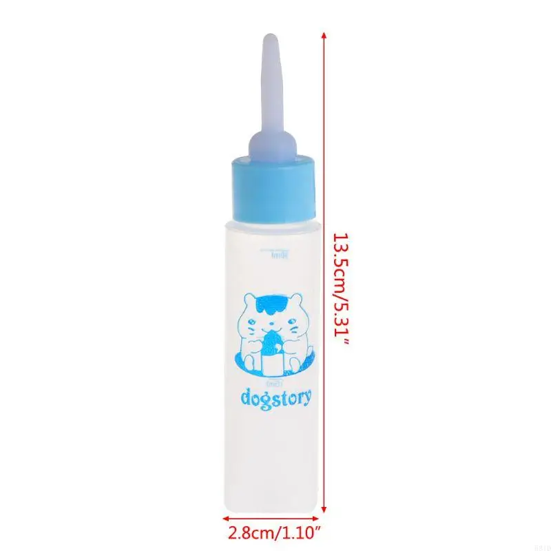 

581D Pet Nursing Bottle 30ml Silicone Nipple Small Animals Feeding Bottle Clear Scale for Newborn Kittens Puppies Rabbits for