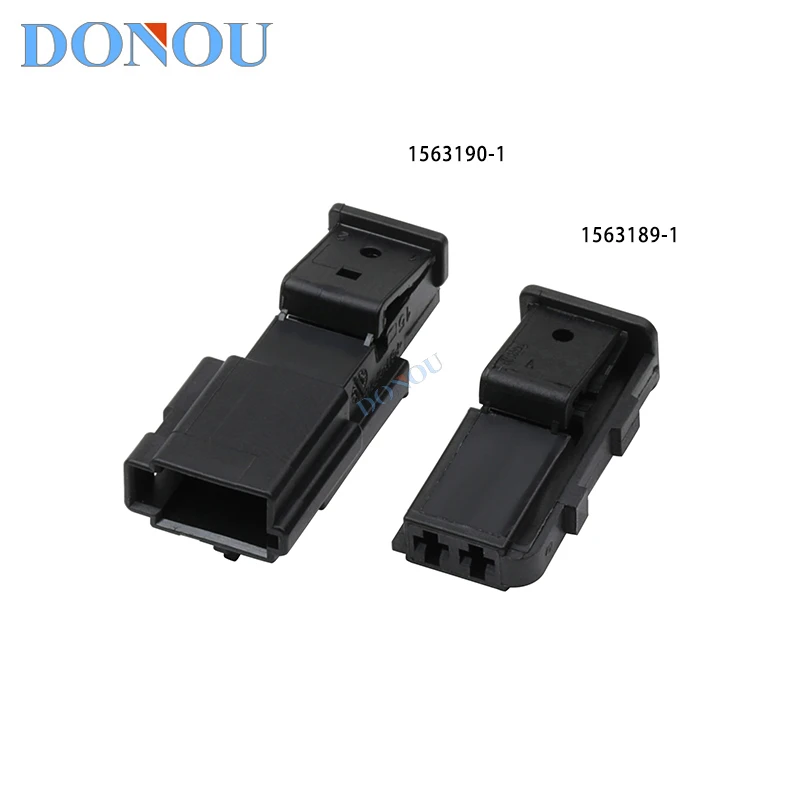 

Automotive 2-Hole Wire Harness Connector 1.5 Male Female Pair Sheath Terminal 1563190-1 1563189-1 for Vehicle Wiring Systems