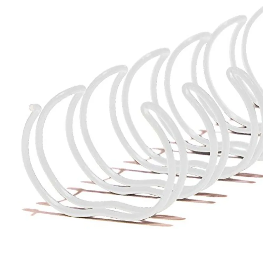 

25 мм 1 дюйм Двухпетлевые переплетные спирали 11 дюймов Материал для переплета формата Letter Size или меньших проектов, шаг 2:1, 220 листов, белый, Ccity White