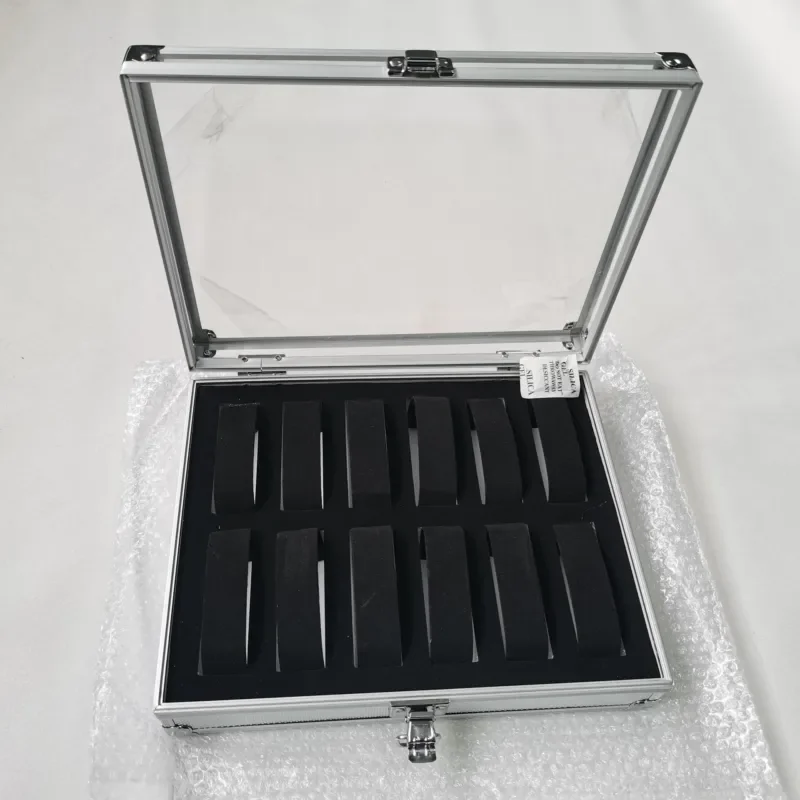 Black 12 Digit Watch Box High End Display Case Aluminum Alloy Storage Organizer