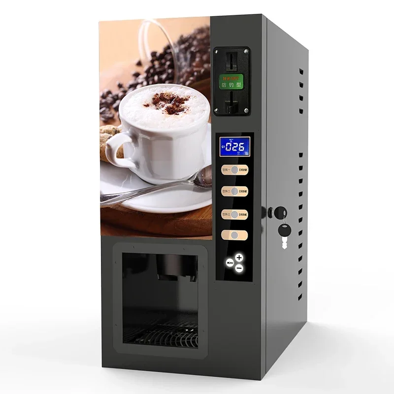 

Mini Coffee Espresso Vending Machine Hot Beverage Vending Machine 3 Hot Drink Flavors