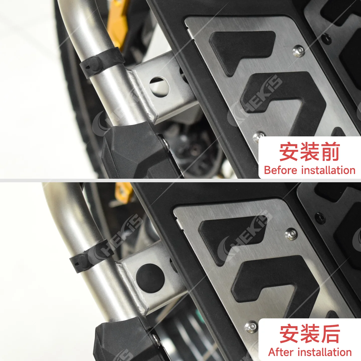 Chekis Is Suitable for the 2026 Zontes New Model 368g Modification Parts, Protective Bumper Hole Plugs, Bumper Hole Caps, Pedal Hole Silicone Plugs