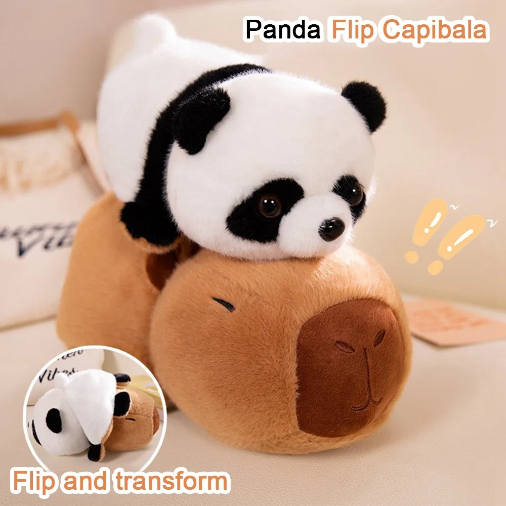 Cute PP Cotton Kapybara Plush Doll 24/34CM Soft Stuffed Panda Flipped Pufferfish Toys Animal Plush Toy Bedroom