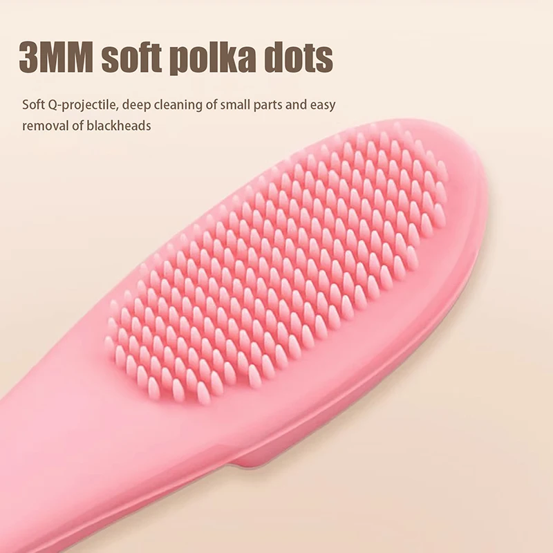 Silicone Nose Brush Facial Pore Cleaner Portable Blackhead Double-sided Massage Brushes Beauty Cleaning Tool Facial Nasal Scrub