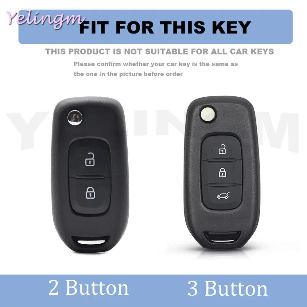 Gun TPU 2/3 Buttons Remote Flip Key Case Fob Shell Cover Holder for Renault Kadjar Captur Symbol Koleos Megane 2016 2017 2018