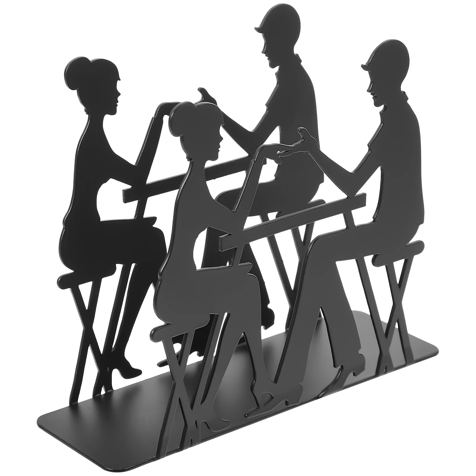 

Napkin Holder Couple Paper for Table Kitchen Decorative Wrought Iron Vintage Rack Dispenser Black Metal Towel Modern Lovers