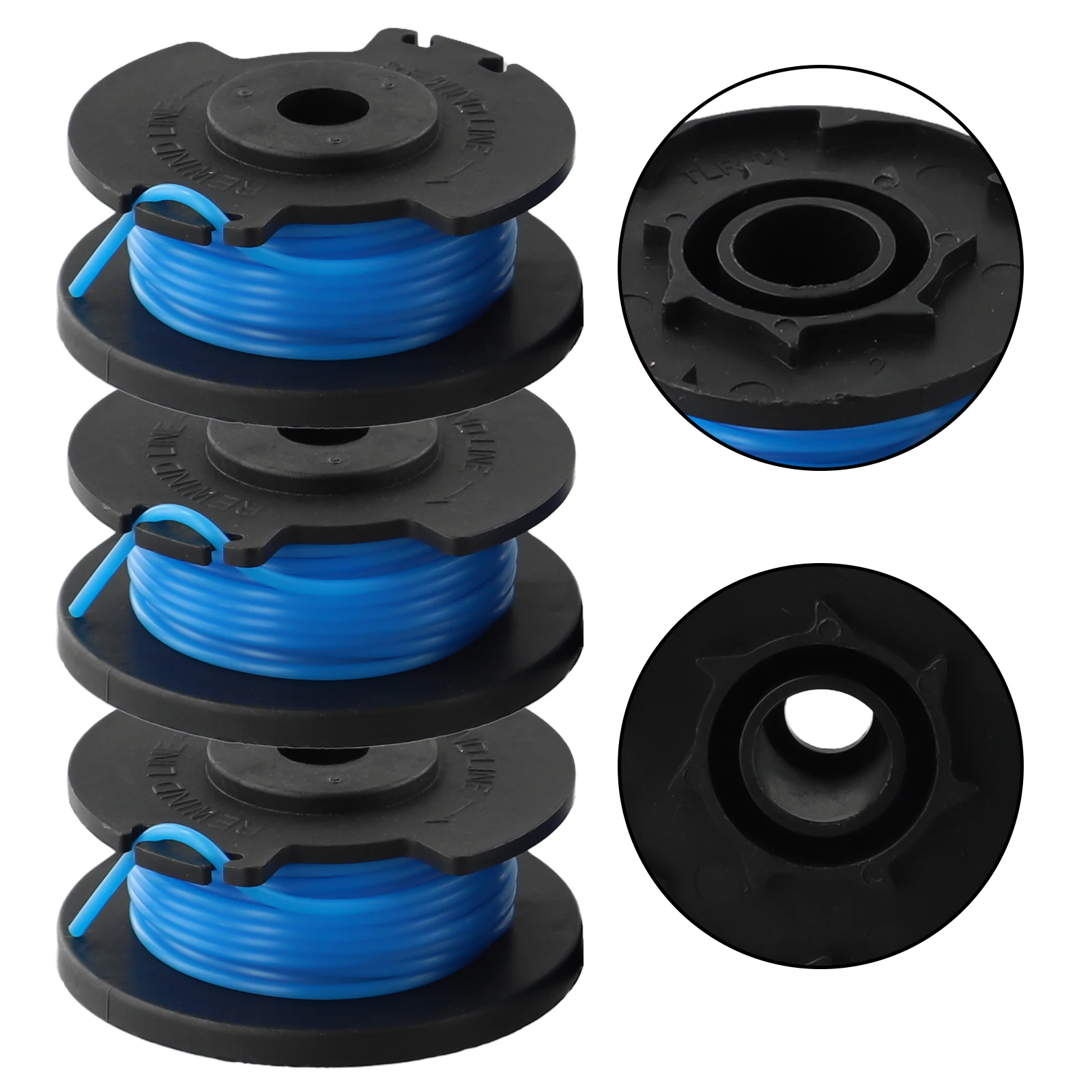 3PCS Automatic Line Spool RAC125 for RLT1830H13 RLT1825LI OLT1831S, Tool-Free Change, Flexible Garden Trimmer Replacement