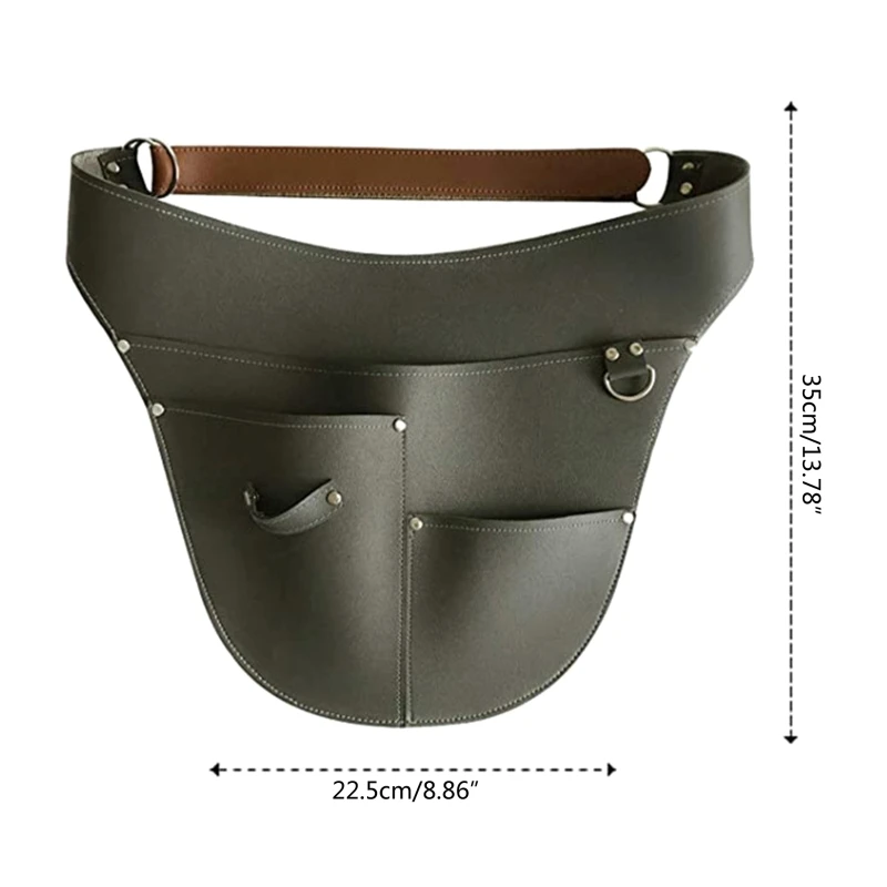 Mulitfunctional Imitation Leather Garden Tools Belt Holster Adjustable Waist Waterproof Gardening Work Apron Bag for Case