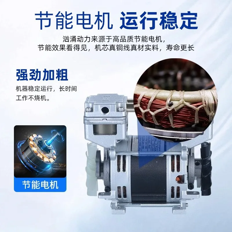 Industrial Small Oil Free Vacuum Pump 200V Negative Pressure Suction Pump for Adsorption Lifting Packaging Printing Gas Sampling