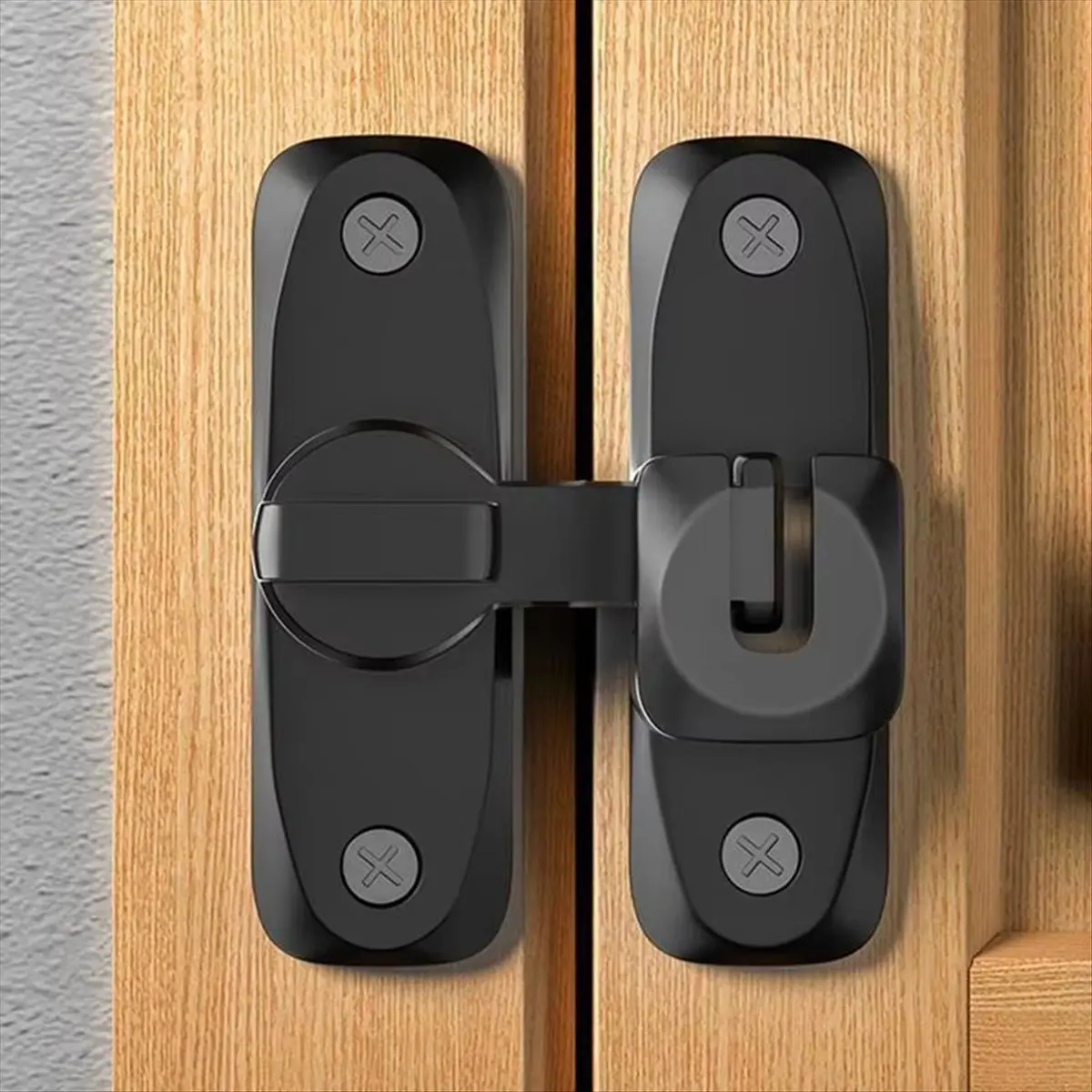 A63K& Flipping Door Lock Aluminum Alloy Heavy Duty Flipping Door Anti-Theft Hardware 90/180 Swing Door