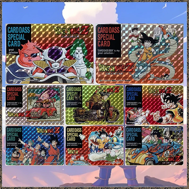 Anime Dragon Ball DIY ACG Majin Buu Frieza Krillin Bulma Master Roshi Chichi Game Reflective Collectible Cards Birthday Toy Gift