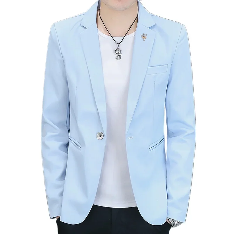 

Trendy Men's Two-Piece Suit Fashionable Slim-Fit Business Casual Suit Single Jacket or Full Set Comfortable One-Button Men's Top