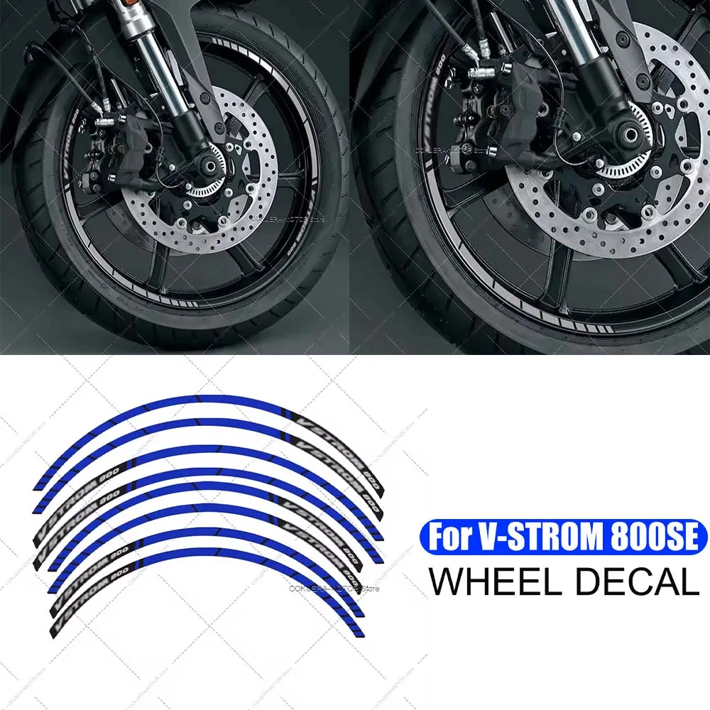 For V-strom 800 se vstrom800se Motorcycle Accessories Stickers Waterproof Decal Wheel Sticker