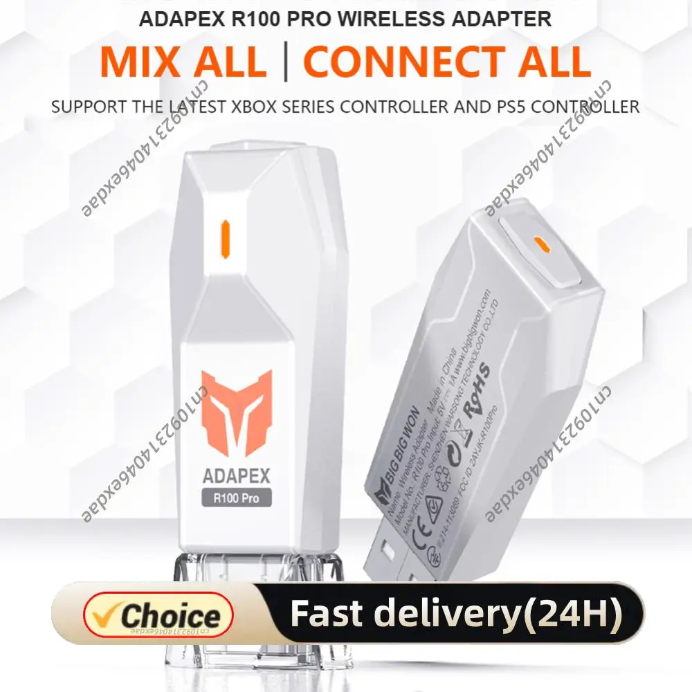 

Беспроводной Bluetooth-адаптер BIGBIG WON R100 Pro USB для Windows, Switch, PS4/PS5, Xbox ONE S, конвертер для геймпадов и контроллеров