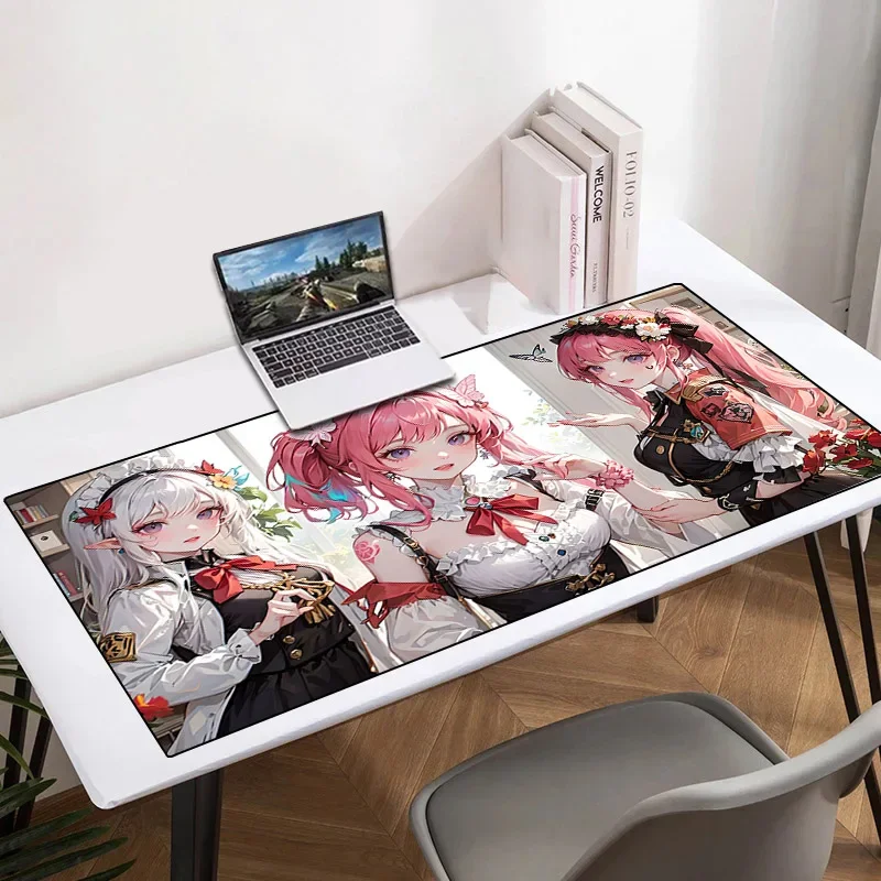 

Симпатичный коврик для мыши для геймеров с аниме девушкой, игровой ноутбук, Нескользящие компьютерные аксессуары, коврик для мыши, коврик для мыши, коврик для клавиатуры и ПК Xxl, коврик