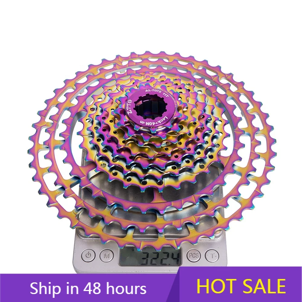 

POWER LEAP ZTTO 10 Speed Bicycle 11-46T SLR 2 Rainbow Cassette Freewheel 10s Ultralight 46T CNC 10v K7 for MTB X0 X9 X7 M610 M7