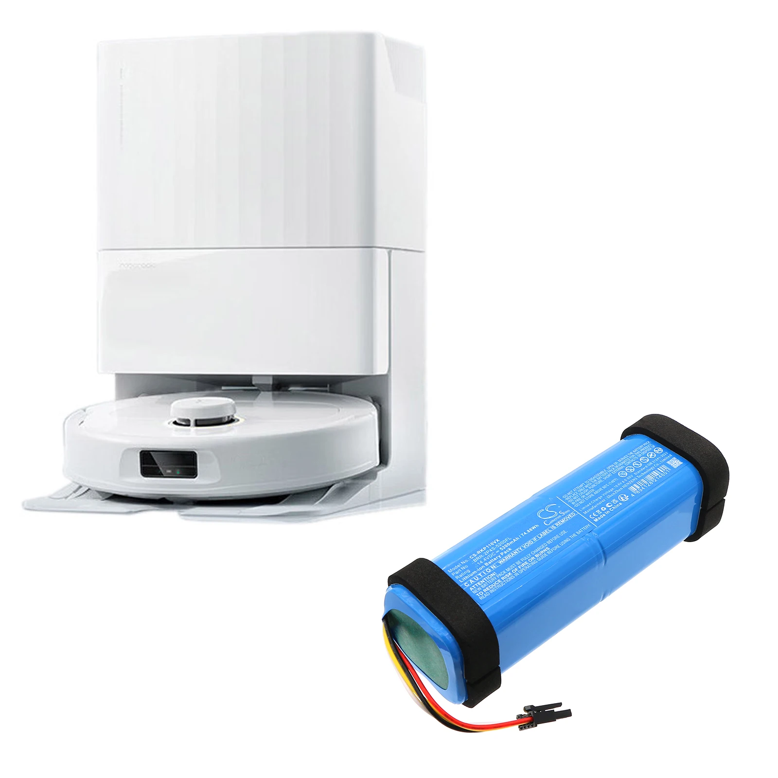 Replacement 14.4V 5200mAh Vacuum Battery for Roborock A8600RR G30U P10 Pro P10S P10S Pro P20 P20 Pro Q5+ Q5 Pro Q5 Pro+ Q8 10R