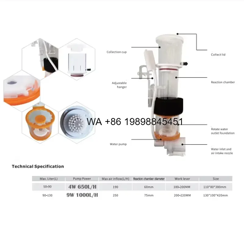 Wmwmnu for DC24V Red Star Aquarium Protein Skimmer DCSQ70 SQ90 Saltwater Seawater Marine Coral Reef Tank Filter Bubble