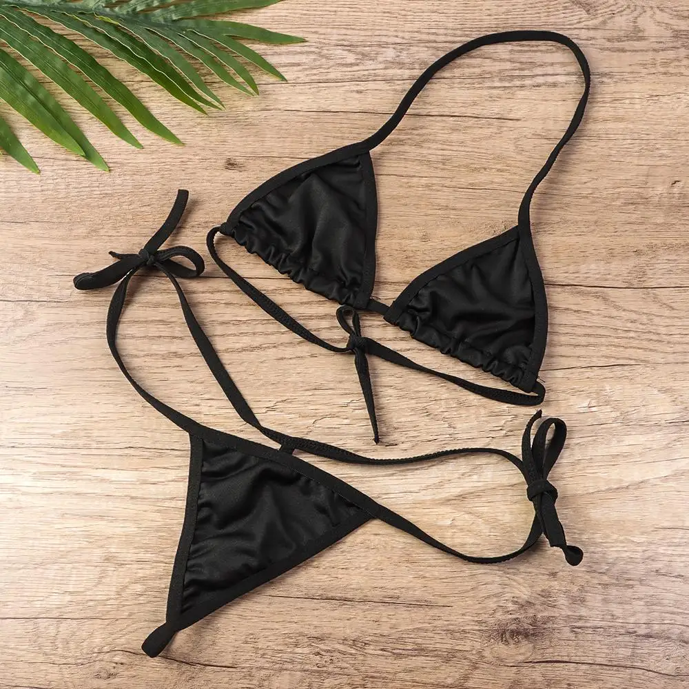 Mutandine set reggiseno intimo bralette regolabile senza schienale sexy da donna