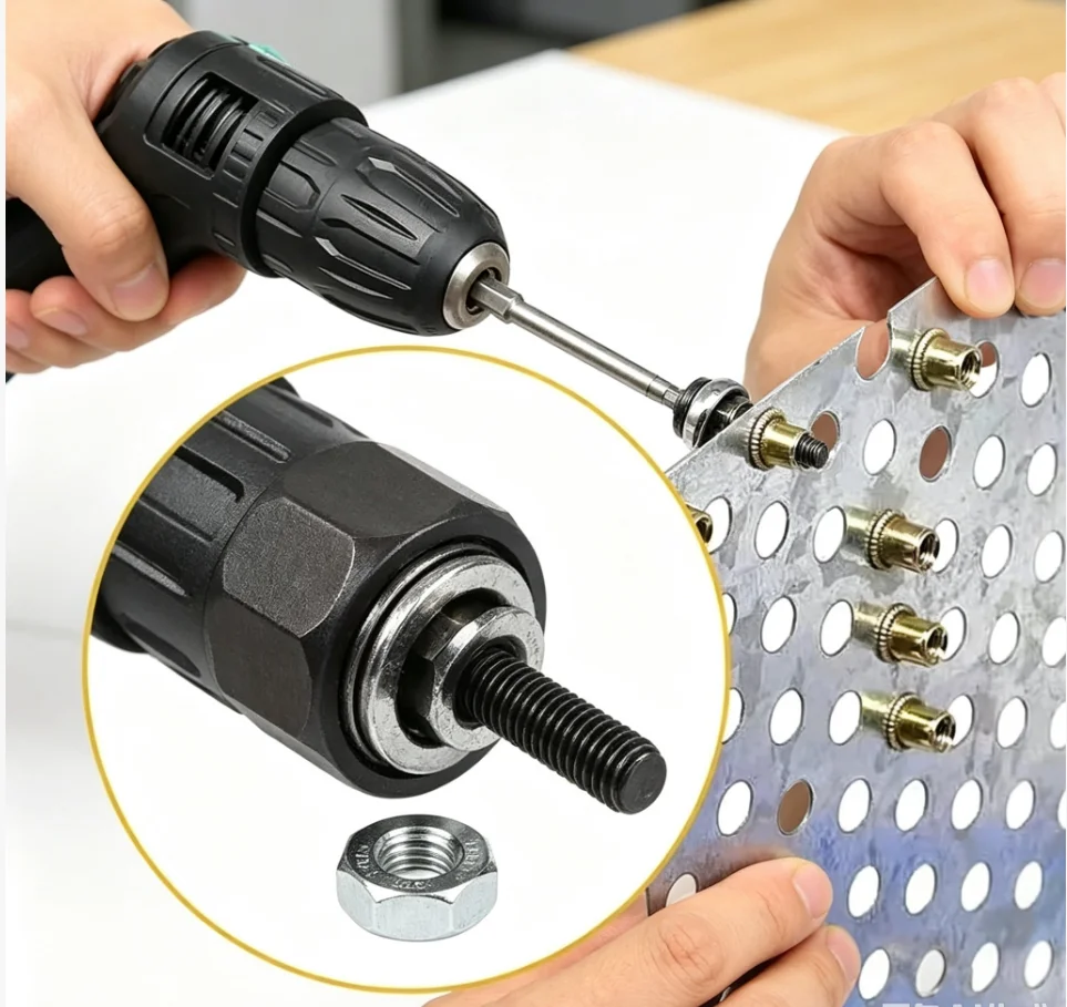 21Pcs Rivet Nut Tools Hand Rivet Nut Simple Installation Manual Riveter For Rivnuts Tools For Nuts