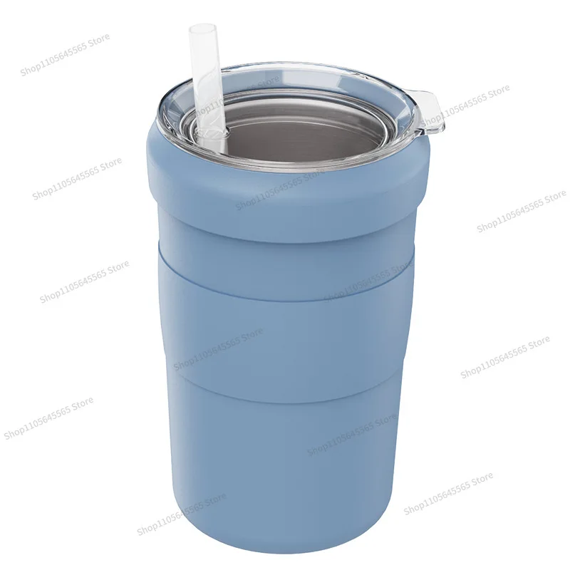 Popular quick cooling ice cup coffee  0 dilution ice bar water  double layer cold drink  chilled refrigeration