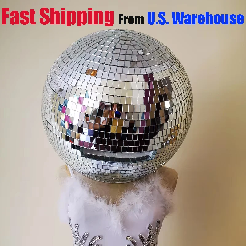 Disco Ball Helmet Fast Shipping from US Warehouse Mirror Mask Mirror Glitter Ball Helmet for Stage Party Halloween Nightclub