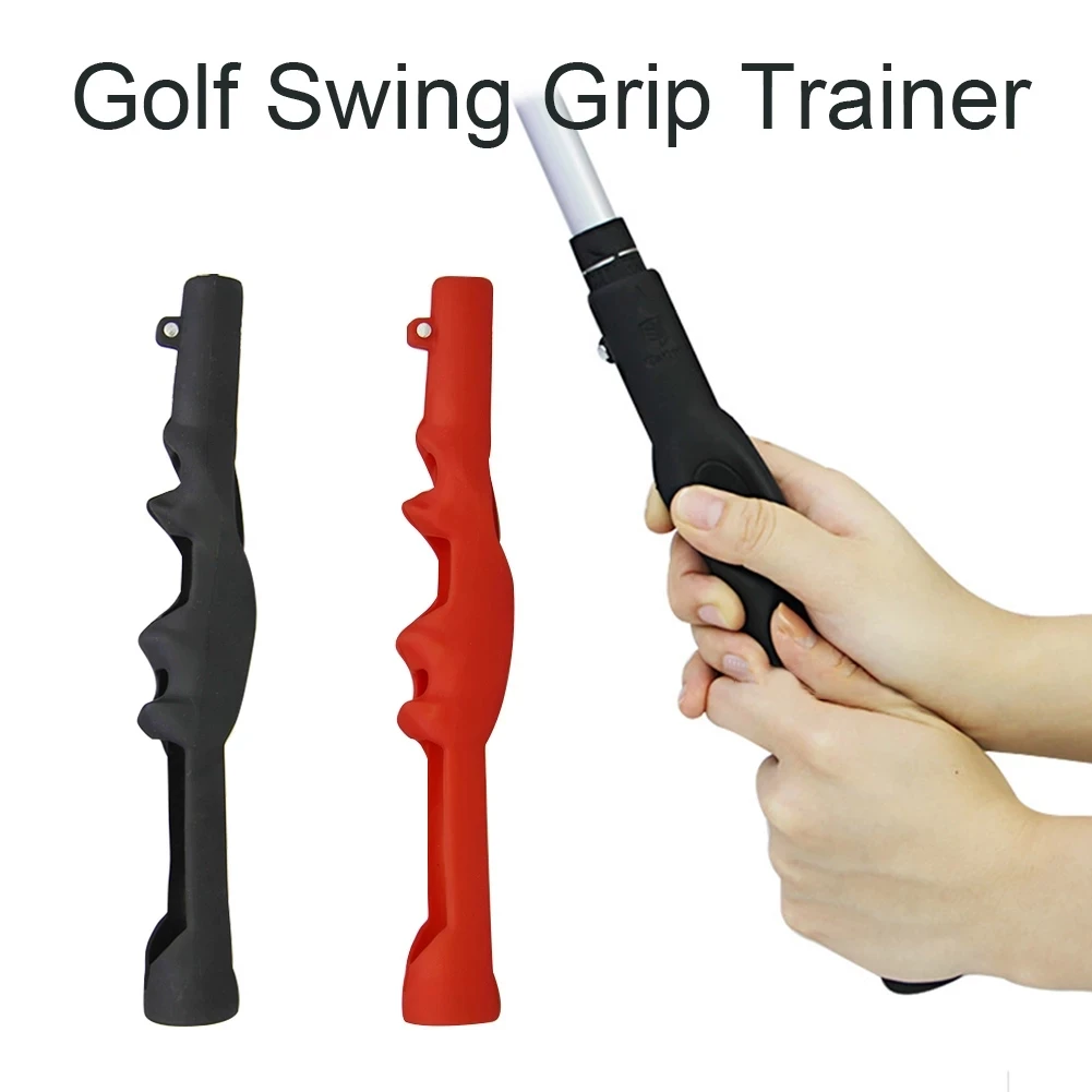 1pcs red/ black Rubber Golf Grip Hand Position Corrector Guide Beginner Learner Swing Training Aids Practice Right Grip Improver