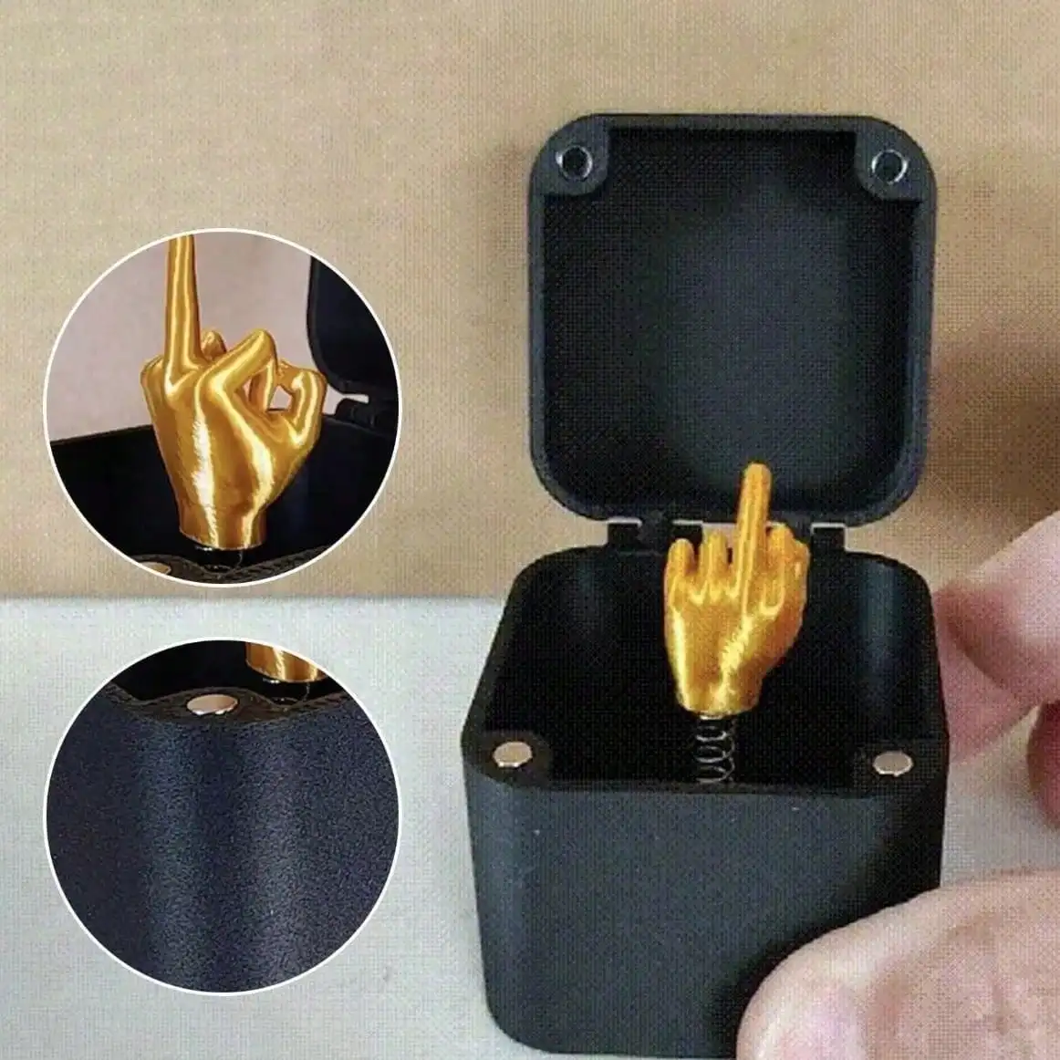 1pc Middle Surprise Finger Gift Box, Finger Middle In A Box, Annoying Gift Box, Gag Gift Box, Just For You Box, Spoof Hand Prank Pop Up Gift With Box For Adults, Funny Prank Gift Box For Office Desktop Decor,Christmas,Reunion