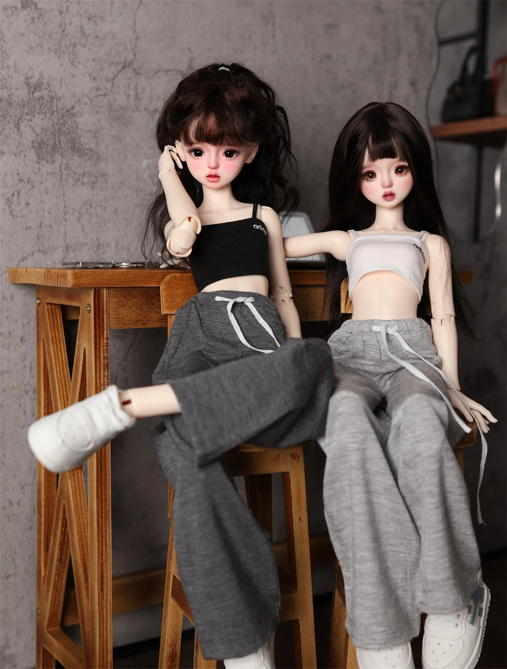 1/3Bjd lalka wielokolorowy spodnie 1/4Bjd Diy spodnie z szerokimi nogawkami 1/5Bjd spodnie Casual 1/6Bjd modalne spodnie akcesoria dla dziewczynek prezent urodzinowy