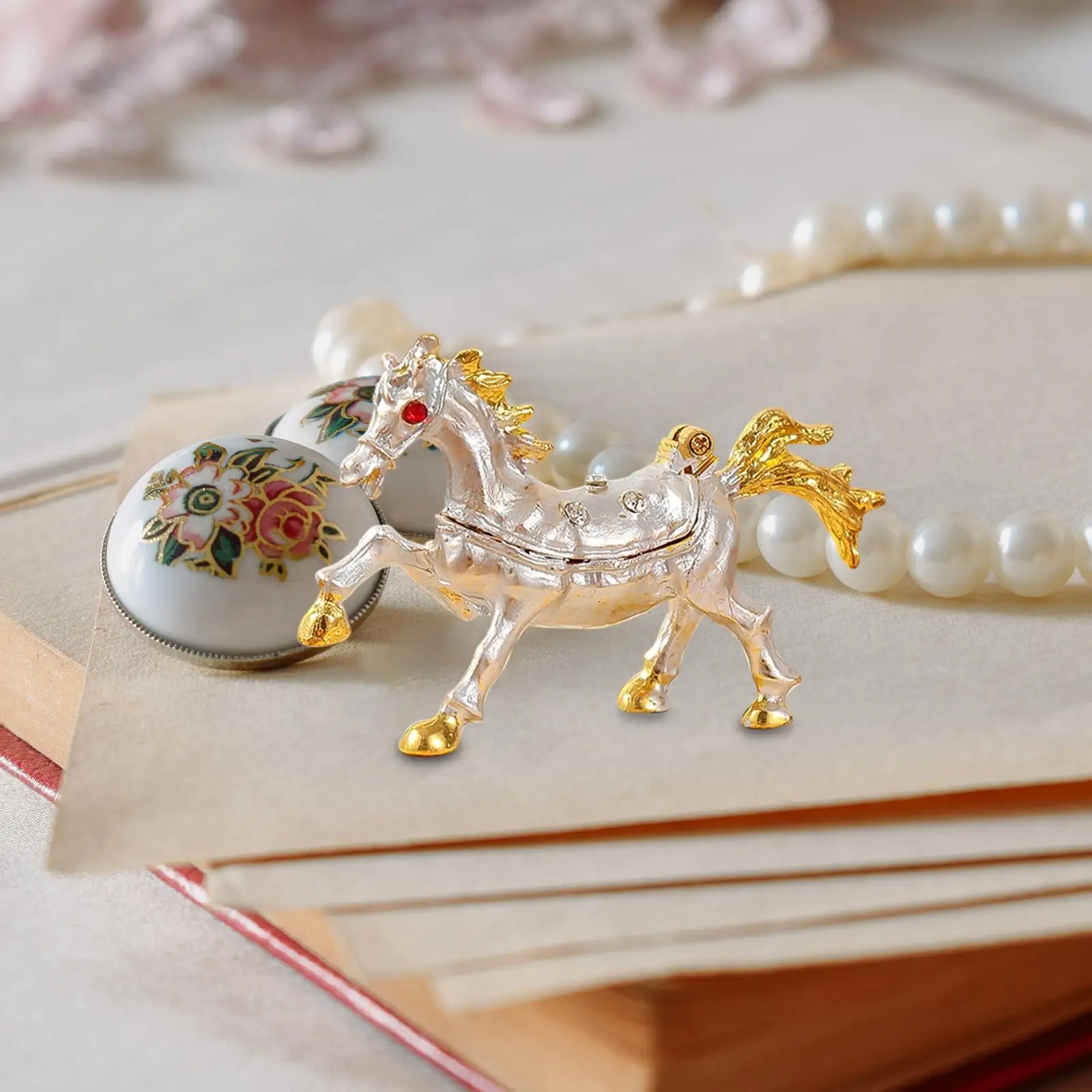 Trinket Box Metal Animal Figurine Animal Statue Keepsake Storage Decorative