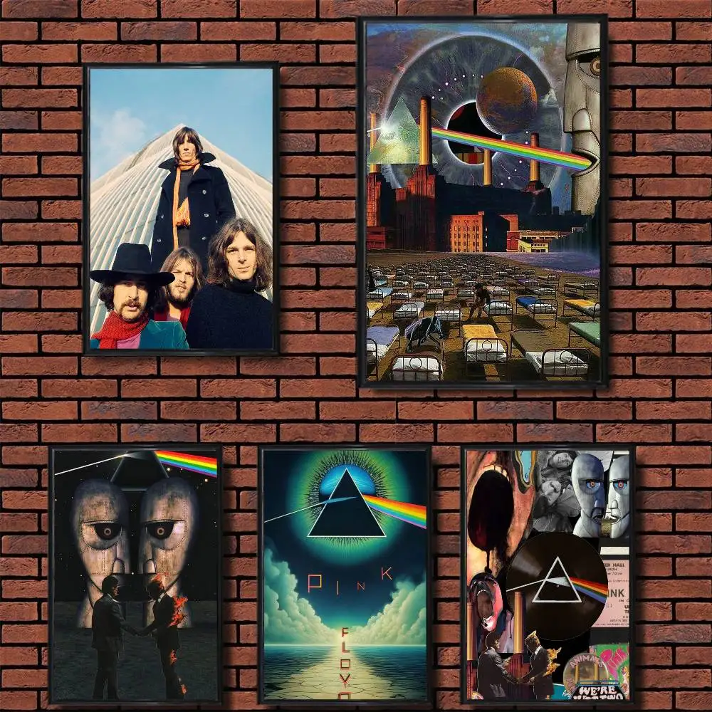 

COOL P-Pink Floyd band Poster HD Art Sticky Wall Waterproof Home Living Room Bedroom Bar Aesthetic Decoration