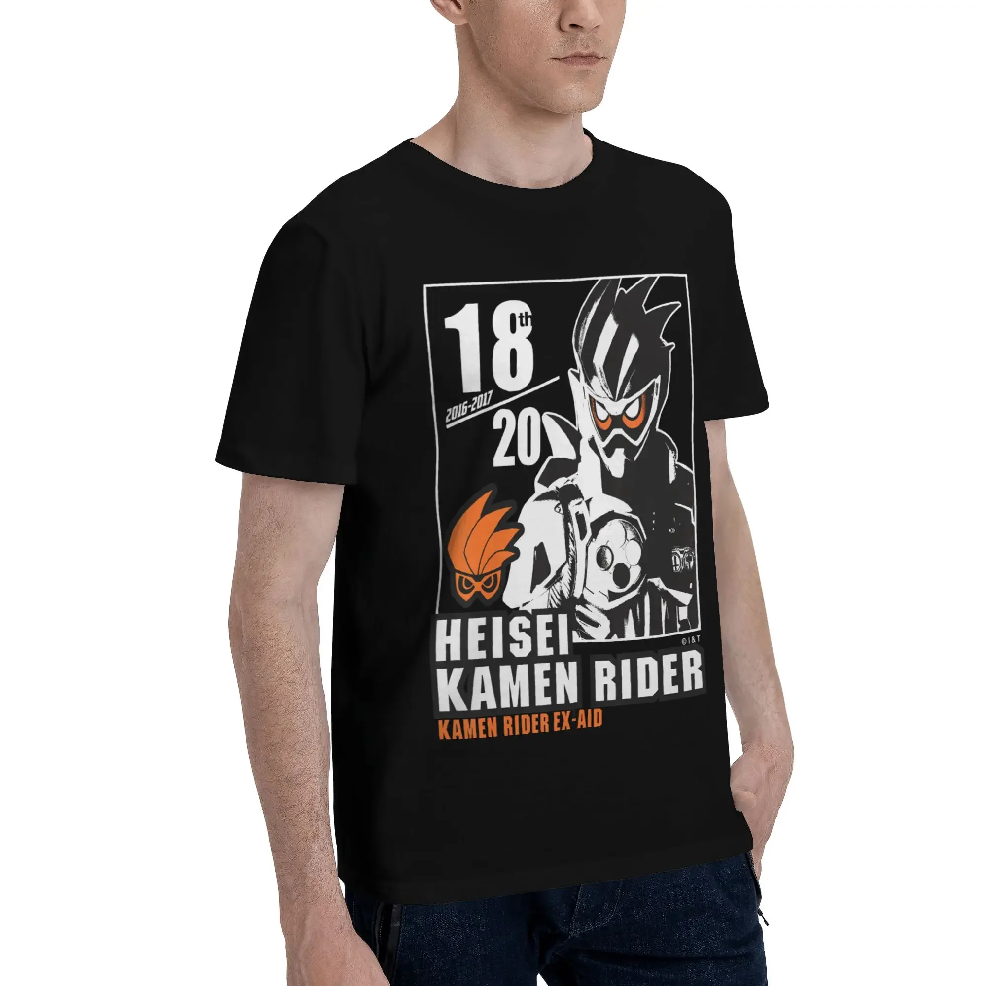 Bandai Kamen Rider Ex Aid Heisei Rider Anniversary Men T-Shirt Clothes  Fashion Tee Shirt Short Sleeve fugees Pure Cotton