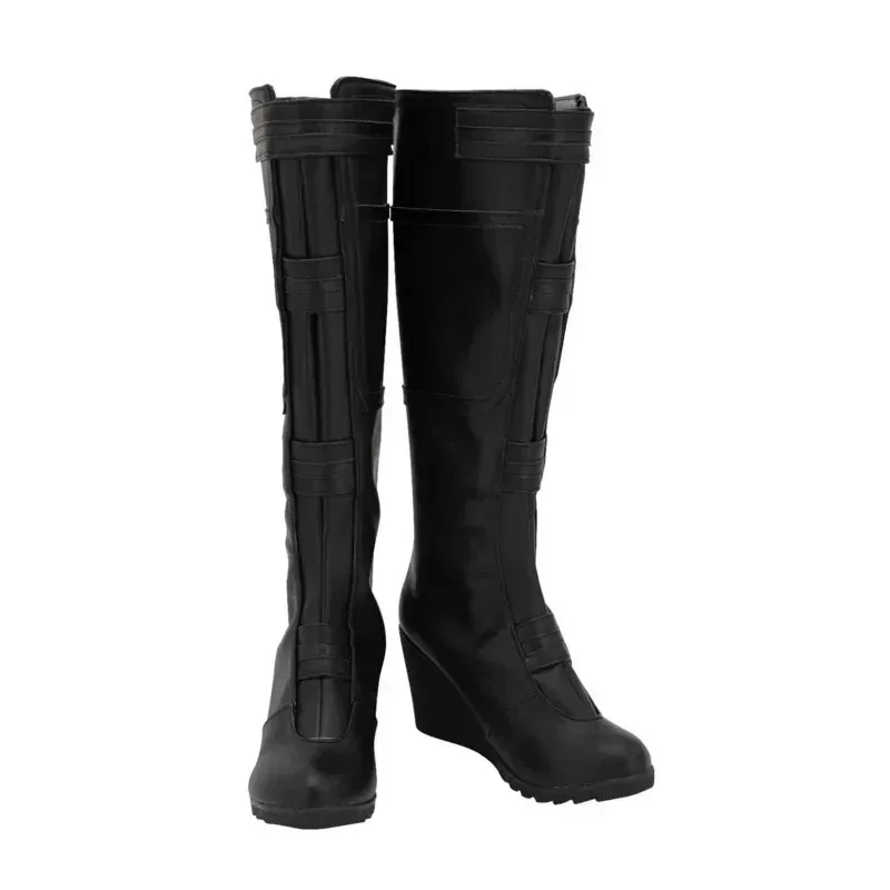 AAA 2025 الأسود تأثيري الأرملة ناتاشا رومانوف أحذية أحذية للنساء الإناث هالوين كرنفال مخصص الحجم الأوروبي