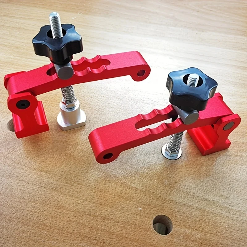 1/2pc Woodworking Desktop Quick Acting Hold Down Clamp Desktop Clip Fast Fixed Clip For Woodworking Benches 20MM Hole Tools