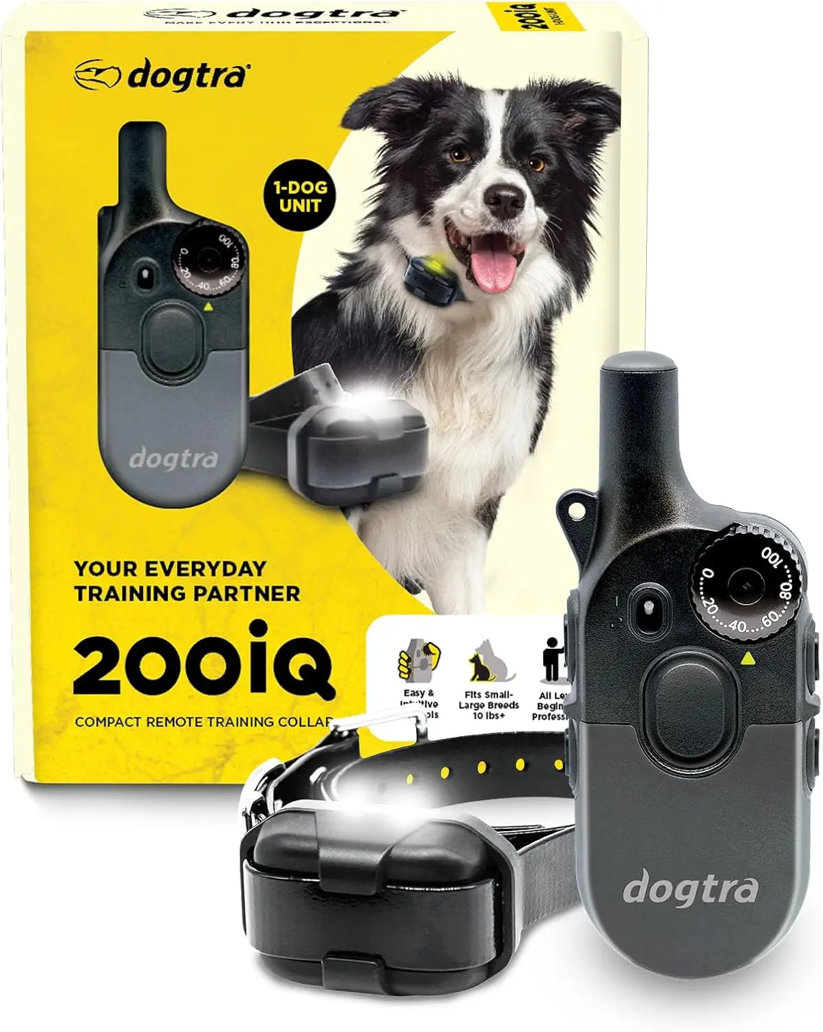 

Professional Remote Training E Collar - 1/2 Mile Range, 100 Levels, IPX9K Waterproof, Tone & Vibration for Dogs 10lb+
