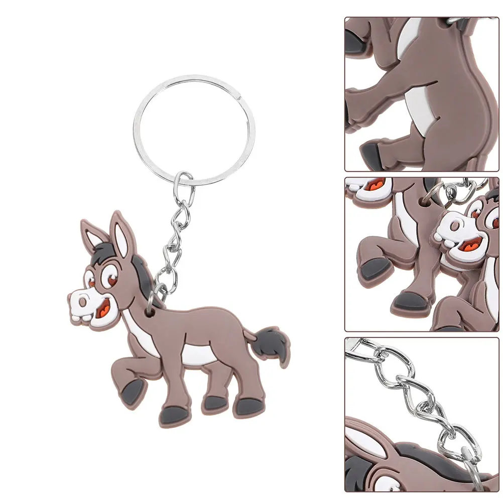 

8pcs Cute Cartoon Key Ring Pvc Pendant Charm For Bag Keychain Decoration Animal Hanging Ornament Stylish Portable Reliable