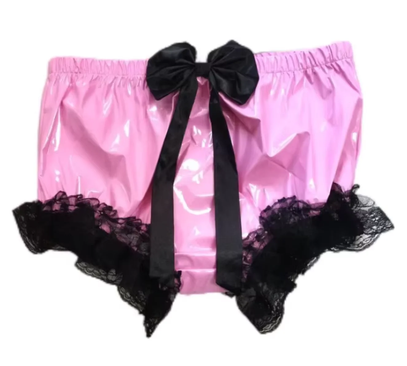 

French Sexy Adult Customized Pedophilia Crossdressing Sissy Pink Shorts Black Lace Inlaid Bow Tie Multi Color Customization