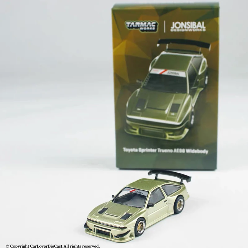 

TW в наличии 1:64 Toyota Sprinter Trueno AE86 Widebody Green, литая под давлением модель автомобиля, коллекция игрушек Tarmac Works