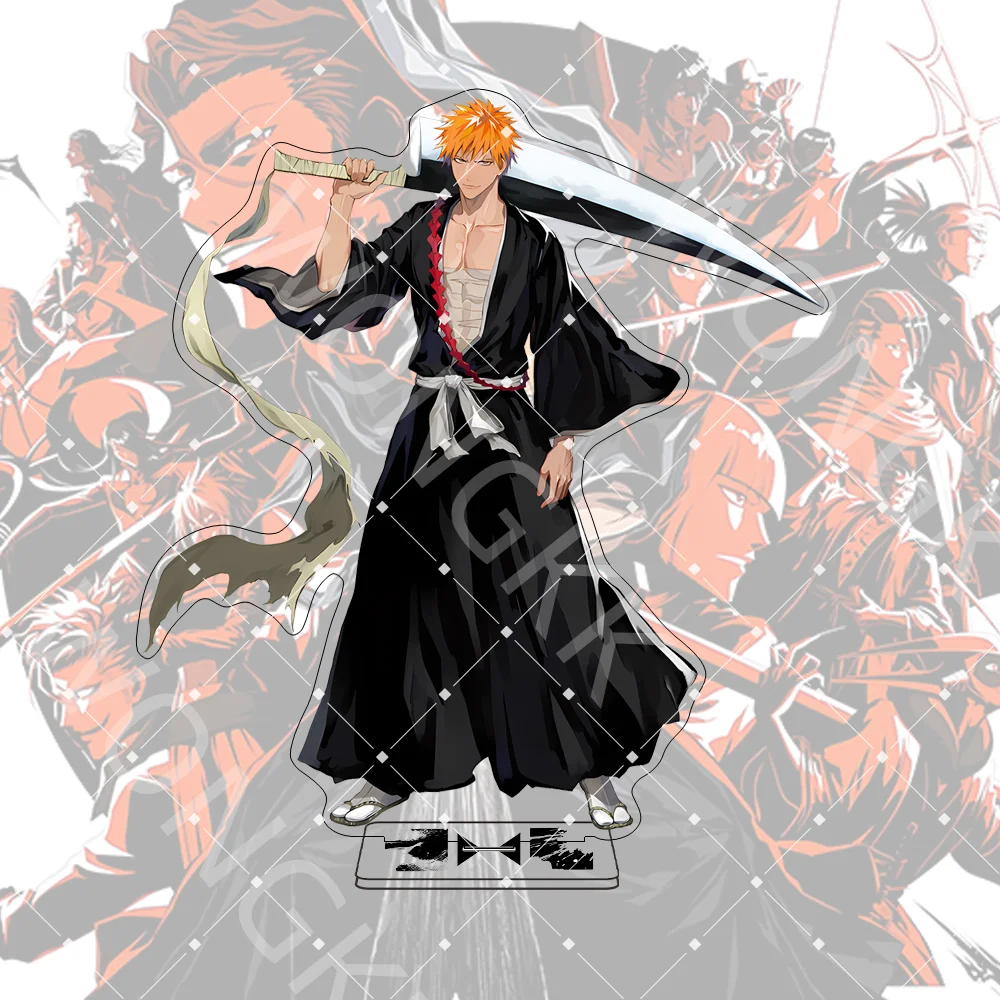 Anime BLEACH 15CM Acrylic Stand keychain Anime Stand Ichigo Kurosaki Rukia Kuchiki Room Decor Bookcase Display Otaku Souvenir