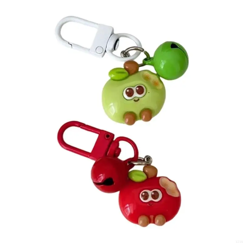 Animated Bitten Apples Keyring Featuring Playful Sound Colorful Resin Accessory For Keys Backpacks