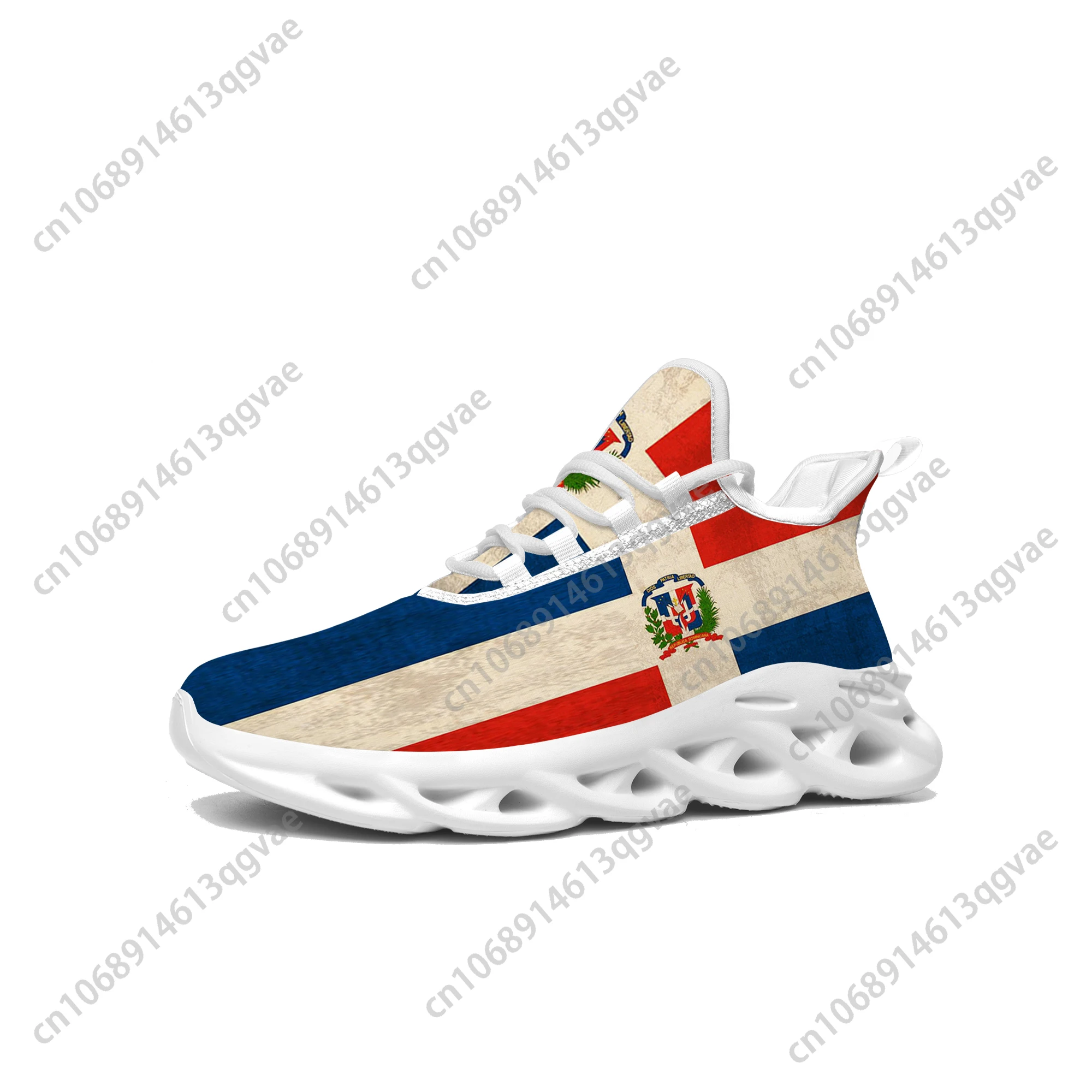 Dominican Republic Flag Flats Sneakers Mens Womens Sports Running High Quality Sneaker Lace Up Mesh Footwear Tailor-made Shoe