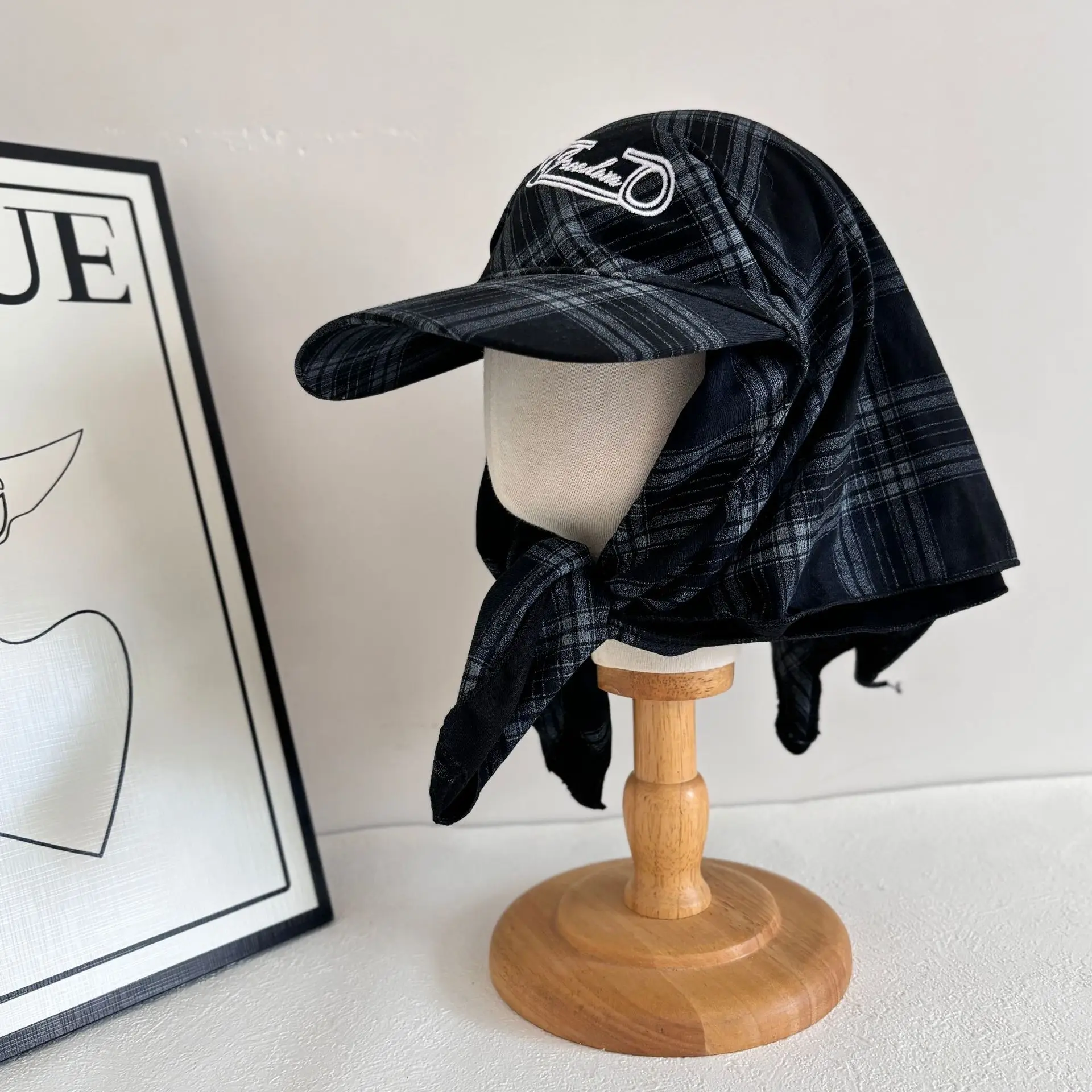 الكورية نمط Ins دبوس مخيط قبعة بتصميم هيب هوب الربيع الصيف رقيقة نوع التعادل وشاح الرأس قبعة الرجعية منقوشة التفاف رئيس قبعة المرأة العصرية #4