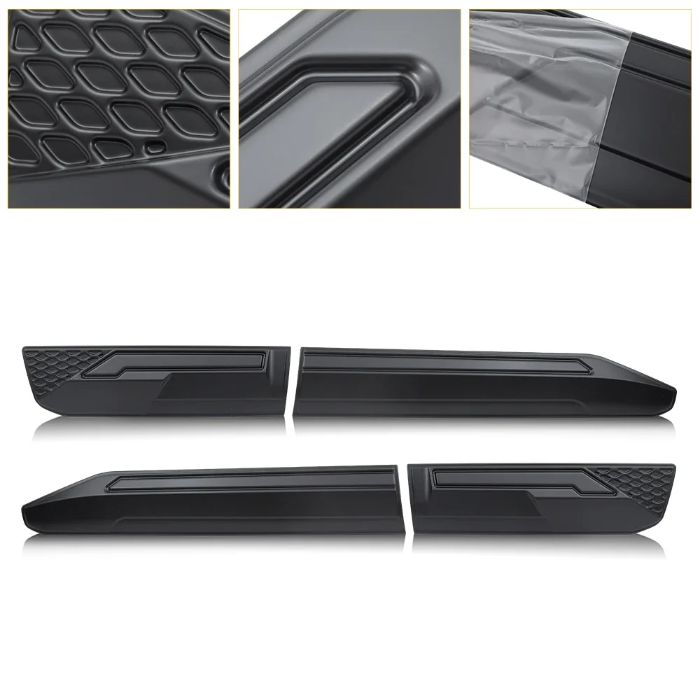 Matte Black Car Side Body Cladding for Nissan Navara Frontier 2021-2024 Double Cab Side Molding Guard Car Accessories 4PCS