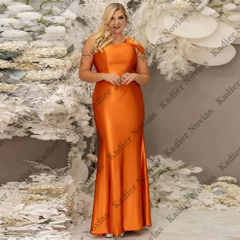 

African Bridesmaid Dresses One Shoulder Lace Up Floor Length Women Wedding Guest Party Maid of Honor Dress Customized