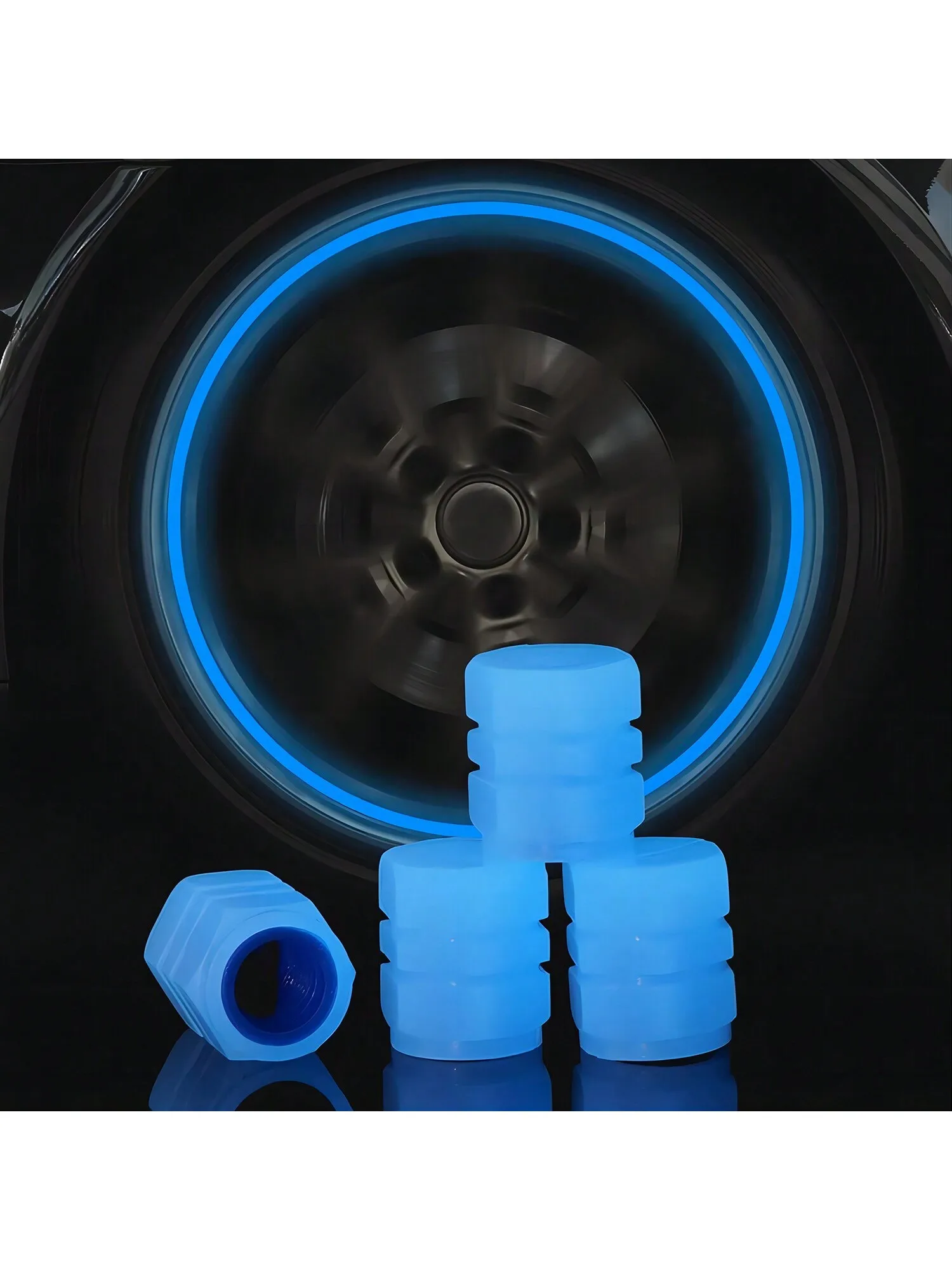 Светящиеся колпачки клапанов, флуоресцентные ночные колпачки для автомобильных шин, светящиеся декоративные насадки для мотоциклов и велосипедов, колпачки для колес, автомобильные аксессуары