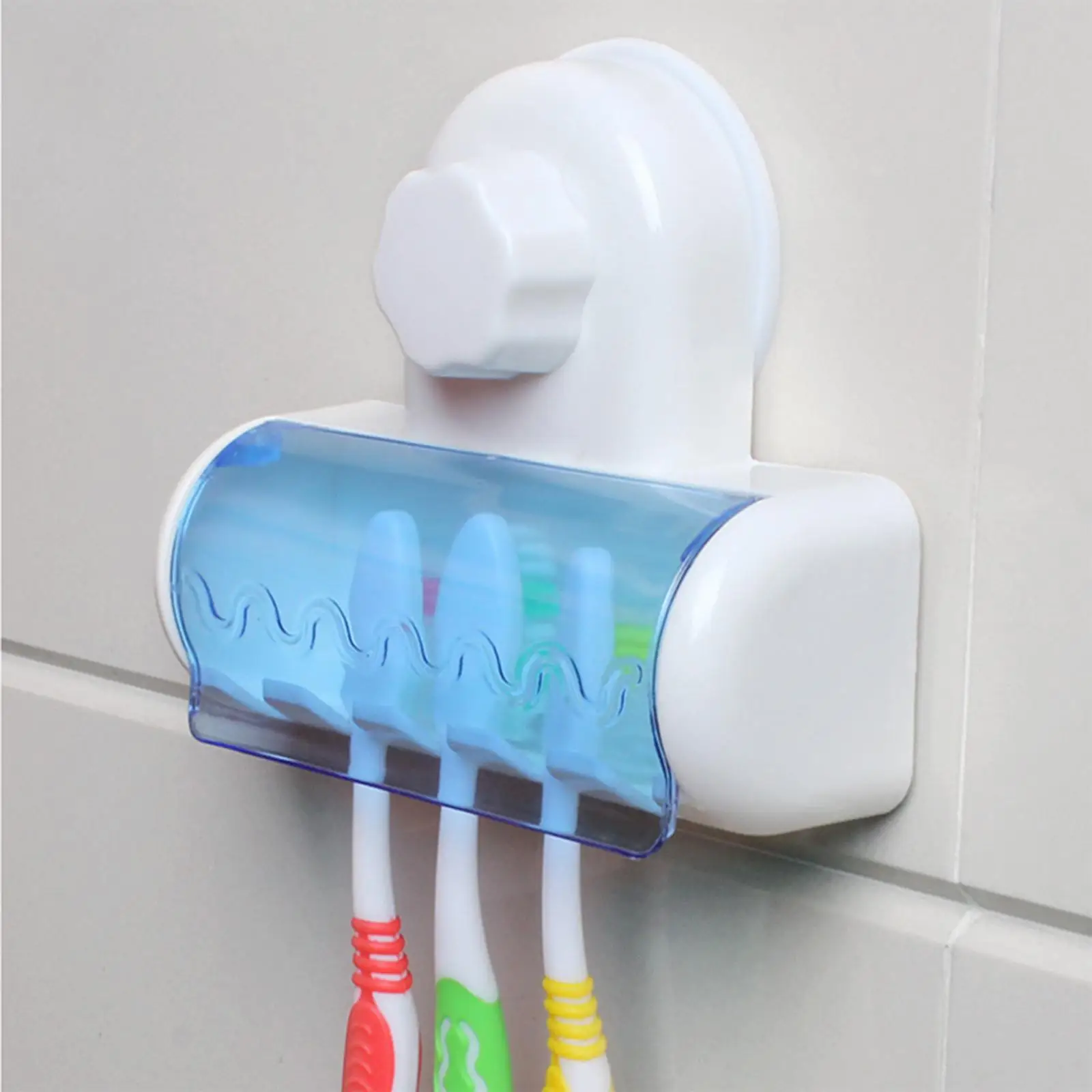 Wall Mount Toothbrush Holder with Cover Bathroom Shower Accessory Multi Functional Toothbrush Holder for Dormitory Home Bedroom