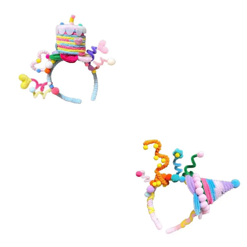 39BD Delicate Party Headband with Star Ornaments Birthday Headpieces for Repeated Use