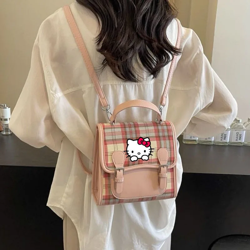 

Аниме Sanrio Hello Kittys рюкзак Милая мультяшная академия Стиль Повседневный клетчатый студент путешествия универсальная сумка игрушки девушки подарки