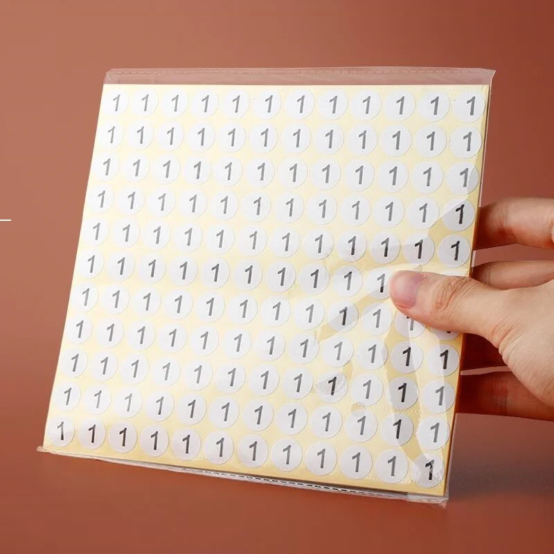 White Round Numbers 0-60 Self Adhesive Sticker Embossing Labels Scrapbooking Stamping Sticker